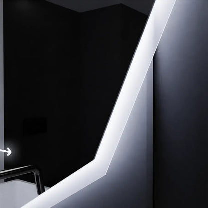 Oglinda LED 70cm, POLIGON Senzor MotionGlow Marcello, Sistem Dezaburire, Ceas & Termometru, Dimabila 084