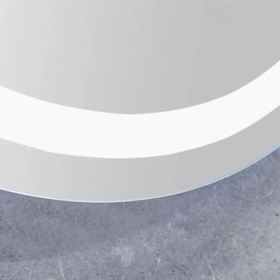 Oglinda LED Rotunda, 70cm, Celeste MotionGlow Marcello, Sistem Dezaburire, Ceas & Termometru, Dimabila, Lumina Calda Neutra Rece 3000K/4000K/6000K