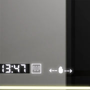 Oglinda LED Rectangulara, 120x80cm, Venezia Senzor MotionGlow Marcello, Sistem Dezaburire, Ceas & Termometru, Dimabila