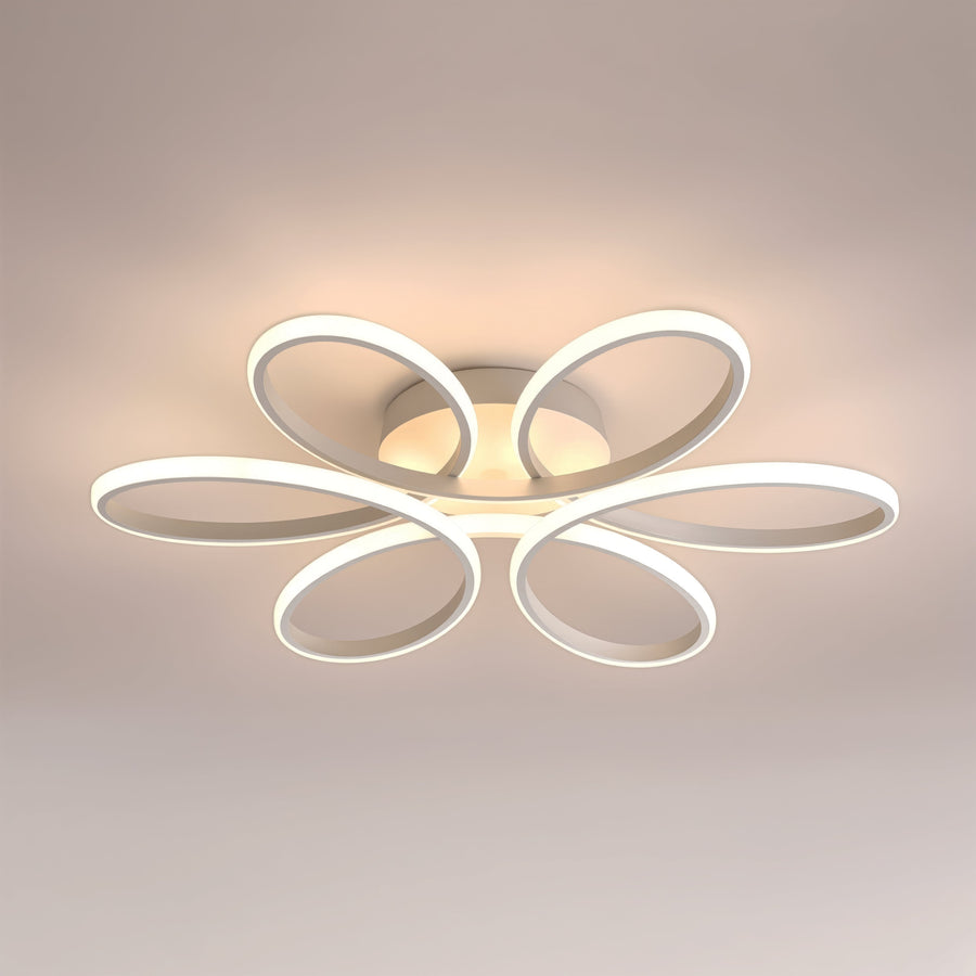 Lustra LED cu telecomanda ELIZA, 63W, lumina Rece/Calda/Neutra, Dimabila, Alb