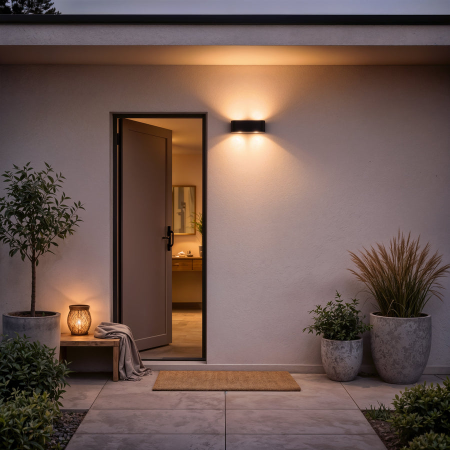 Aplica LED Exterior Ellis, 6W, 6 Surse de lumina, Lumina Calda, Negru