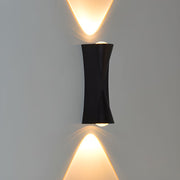 Aplica LED AX220 de Exterior si Interior, 2 Surse x 10W, Metalic, Negru, 3000K