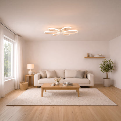 Lustra LED cu telecomanda ELIZA, 63W, lumina Rece/Calda/Neutra, Dimabila, Alb
