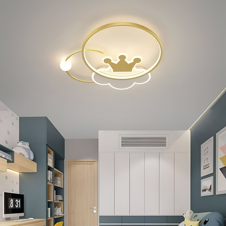 Lustra LED Rafael cu Telecomanda, 57W, Dimabila, 3000K/4000K/6000K, Auriu