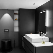 Oglinda LED Rectangulara, 60x80cm, Rayonnement MotionGlow Marcello, Sistem Dezaburire, Ceas & Termometru, Dimabila