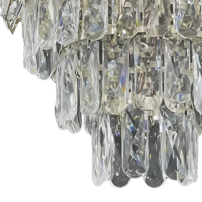 Candelabru Cristal WINDSOR Petito 3xE14, Diametru 29cm, Crom Lucios, Inaltime Reglabila