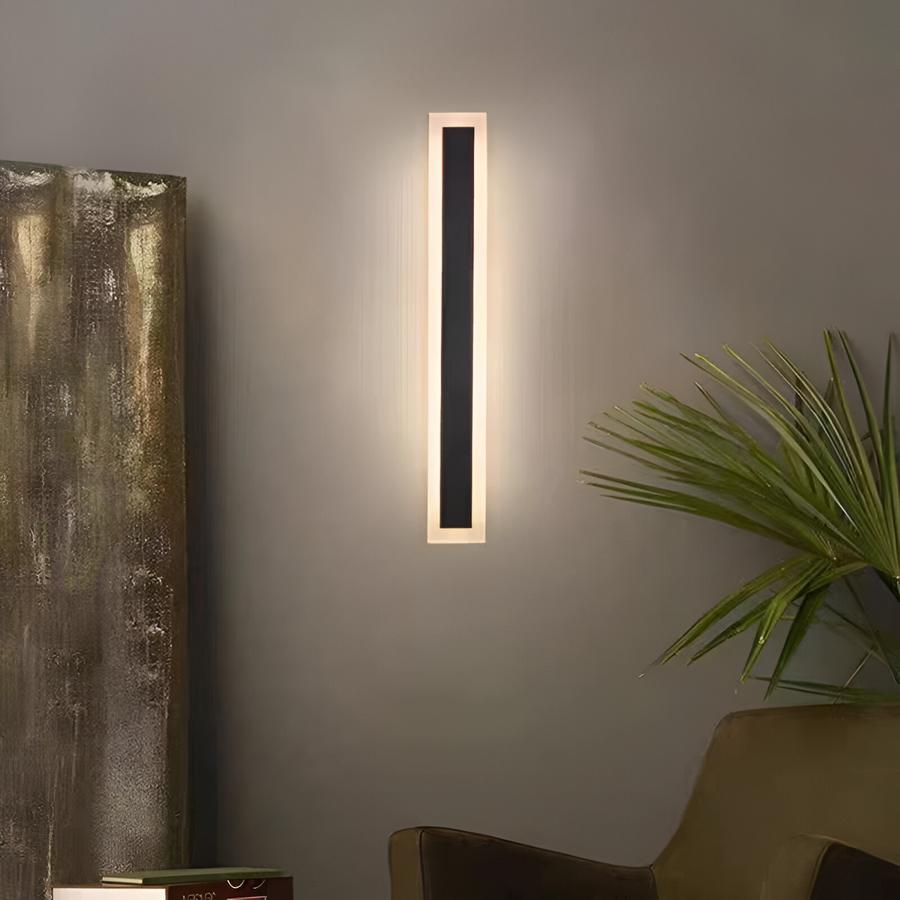 Aplica LED de Exterior Mack, Lungime 30cm, 4W, IP65, Metal, Liniar, Negru