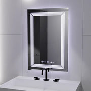 Oglinda LED Rectangulara, 60x80cm, Venezia Senzor MotionGlow Marcello, Sistem Dezaburire, Ceas & Termometru, Dimabila, Lumina Calda Neutra Rece 3000K/4000K/6000K