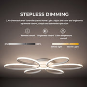 Lustra LED cu telecomanda ELIZA, 63W, lumina Rece/Calda/Neutra, Dimabila, Alb