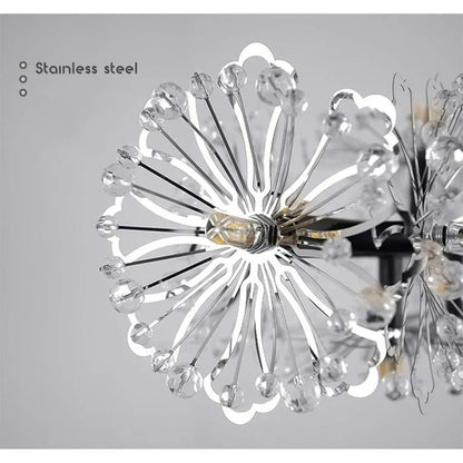 Candelabru Cristal PETERHOF Petito, 13xG4, Diametru 52 cm, Negru