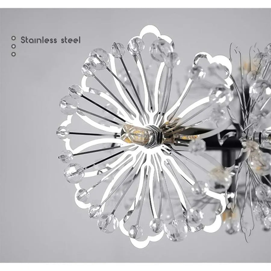 Candelabru Cristal PETERHOF Petito, 13xG4, Diametru 52 cm, Negru