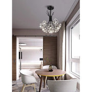 Candelabru Cristal PETERHOF Petito, 13xG4, Diametru 52 cm, Negru