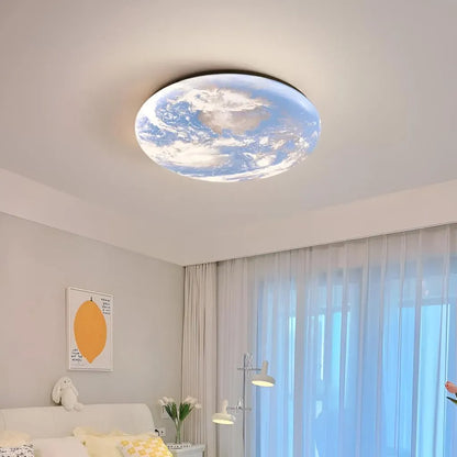 Lustra LED  EARTH 41W, Diametru 35cm, lumina Rece/Calda/Neutra, Albastru