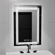 Oglinda LED Rectangulara, 60x80cm, Venezia Senzor MotionGlow Marcello, Sistem Dezaburire, Ceas & Termometru, Dimabila, Lumina Calda Neutra Rece 3000K/4000K/6000K