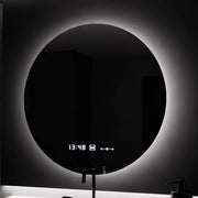 Oglinda LED Rotunda, 80cm, Serenite MotionGlow Marcello, Sistem Dezaburire, Ceas & Termometru, Dimabila