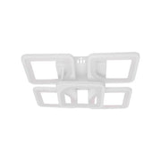 Lustra LED cu telecomanda ZOE 96W, 5 Patrate, lumina Rece/Calda/Neutra, Dimabila, Alb