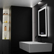 Oglinda LED Rectangulara, 60x80cm, Venezia Senzor MotionGlow Marcello, Sistem Dezaburire, Ceas & Termometru, Dimabila, Lumina Calda Neutra Rece 3000K/4000K/6000K