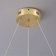 Lustra LED suspendata  FAUSTO II, 42W, lumina Rece/Calda/Neutra, Inaltime Reglabila, Auriu