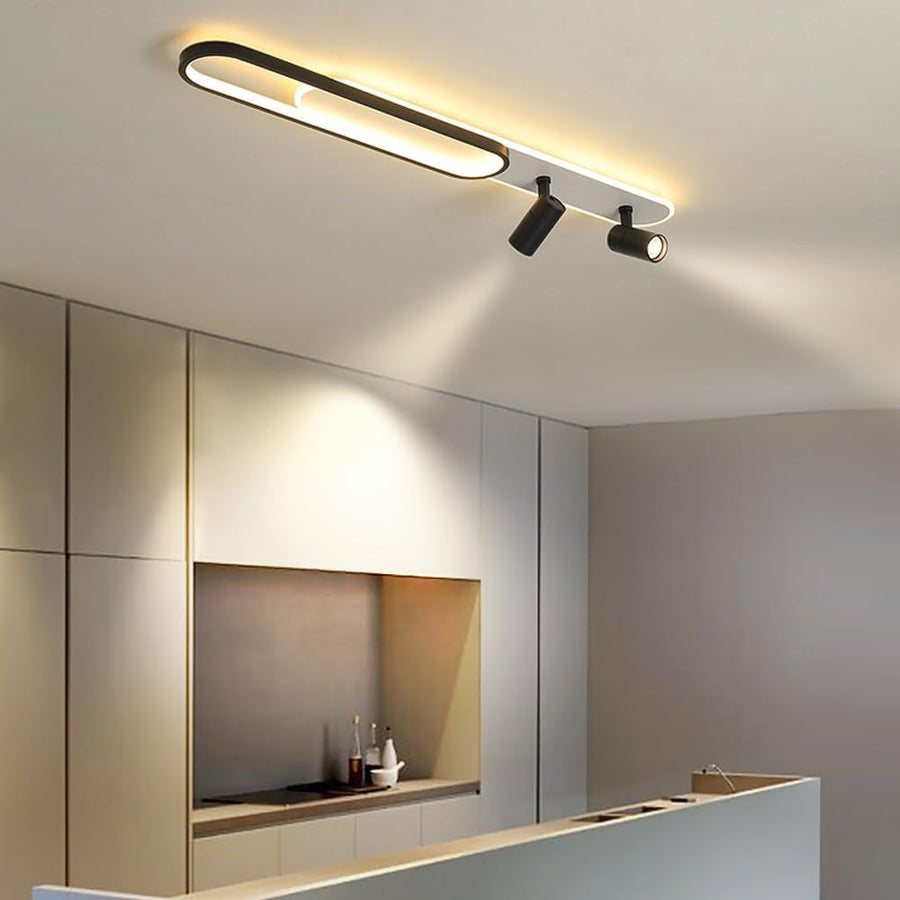 Lustra LED cu Proiector Reglabil FISSO Camilla 69W, lumina Rece/Calda/Neutra, Negru