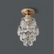 Lustra Ezzelin Cristal, 1xE27, Metal, Auriu