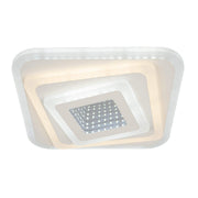 Lustra LED NEXA 3D 46W, Patrata, lumina Rece/Calda/Neutra , Alb