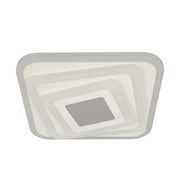 Lustra LED NEXA 3D 46W, Patrata, lumina Rece/Calda/Neutra , Alb