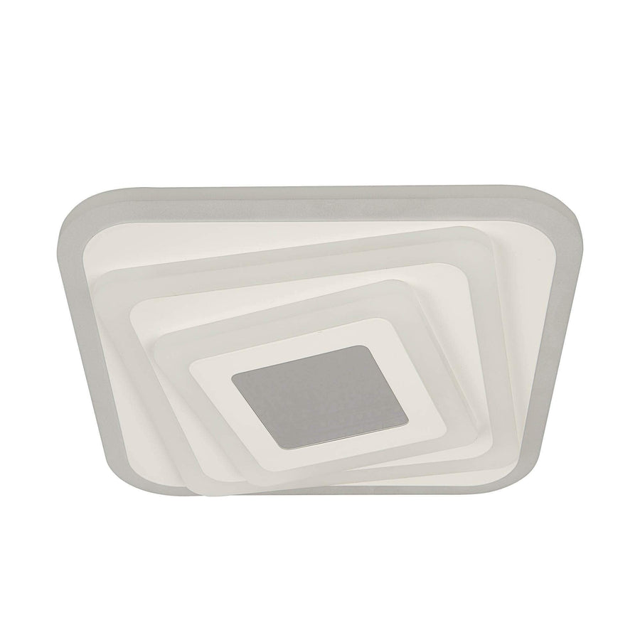 Lustra LED NEXA 3D 46W, Patrata, lumina Rece/Calda/Neutra , Alb