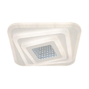Lustra LED NEXA 3D 46W, Patrata, lumina Rece/Calda/Neutra , Alb