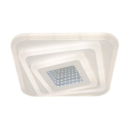 Lustra LED NEXA 3D 46W, Patrata, lumina Rece/Calda/Neutra , Alb