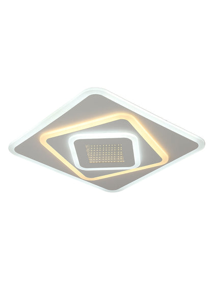 Lustra LED NEXA 3D 46W, Patrata, lumina Rece/Calda/Neutra , Alb