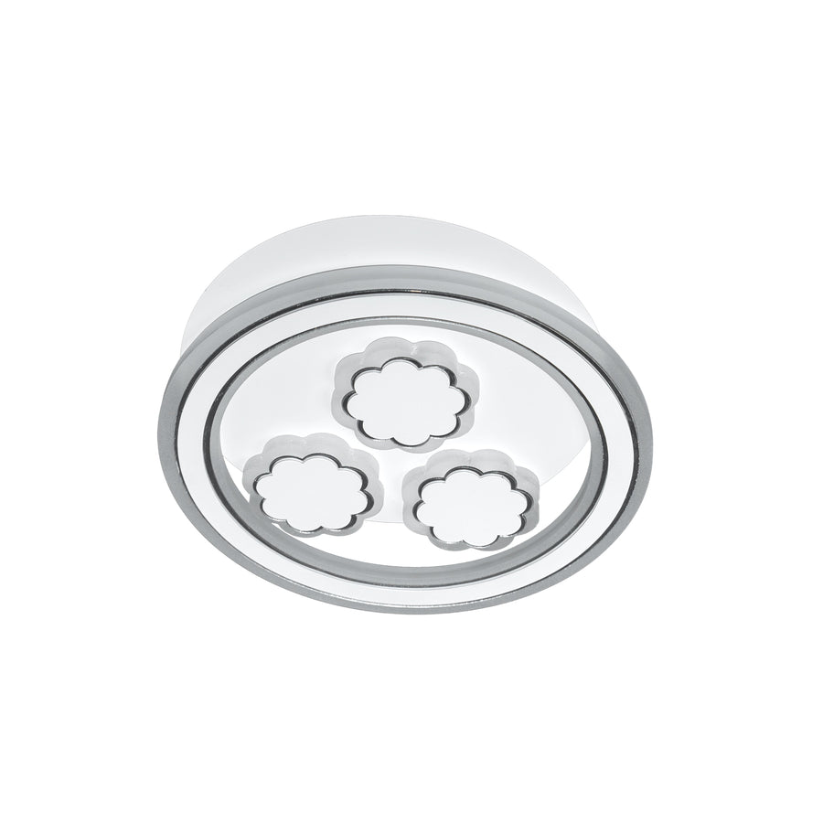 Lustra LED Rylee, 25W, 3000/4000/6000K, Alb, Acril