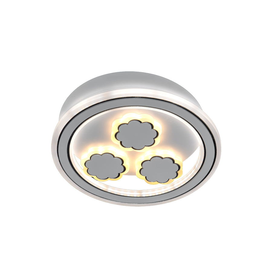 Lustra LED Rylee, 25W, 3000/4000/6000K, Alb, Acril