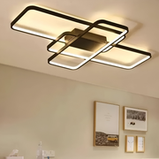 Lustra LED cu telecomanda AXIS 95W, 3 Elemente, lumina Rece/Calda/Neutra, Dimabila, Negru