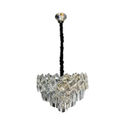 Candelabru Cristal WINDSOR Nobile 5xE14, Diametru 39cm, Crom Lucios, Inaltime Reglabila