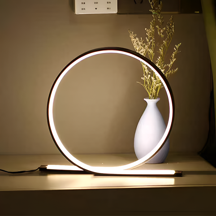 Veioza LED 21W, Lumina Rece/Calda/Neutra, Metal si Acril, Negru