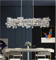 Candelabru Cristal RZ-2/780x280GD , 10xE14, 78X28cm, Inaltime Reglabila, Design Elegant