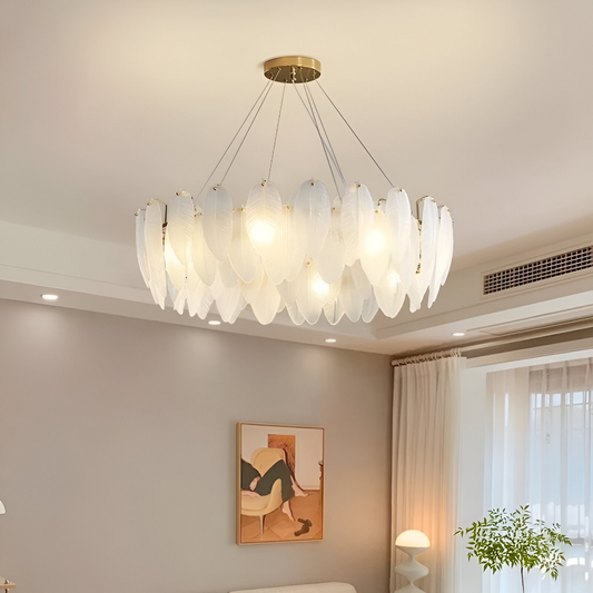 Candelabru Cristal VICOMTE Pepito, 5x E14, Diametru 42cm, Auriu, Inaltime Reglabila