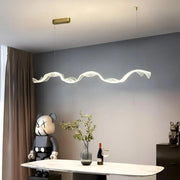 Lustra LED cu Telecomanda, Suspendata AMI 63W, Liniara, lumina Rece/Calda/Neutra, Auriu, Inaltime Reglabila
