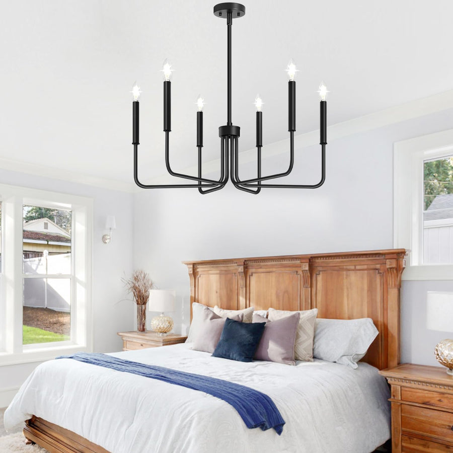 Lustra Metalic AVANT, tip Pendul cu brate, D63 cm Rotunda, 6xE14, Negru