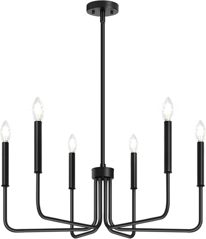 Lustra Metalic AVANT, tip Pendul cu brate, D63 cm Rotunda, 6xE14, Negru