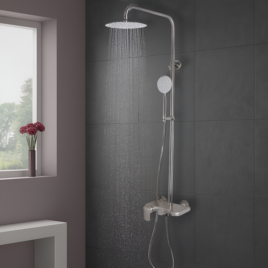Coloana Dus, Inox SUS304, Satinat, N/LY001