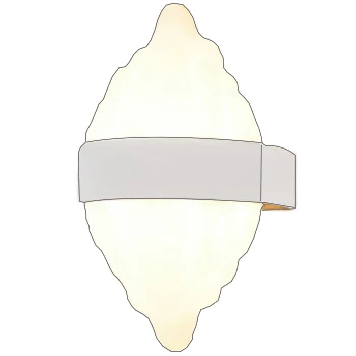 Aplica LED Exterior ICEBERG 10W Metal IP65 Alb