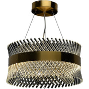 Candelabru Cristal ALHAMBRA Nobile, LED, 52W, Diametru 40cm, Lumina Calda/Rece/Neutra, Dimabil, Inaltime Reglabila, Auriu