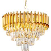 Candelabru Cristal VERSAILLES Eleganza 8x E14, Diametru 50cm, Auriu, Inaltime Reglabila