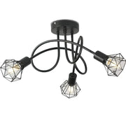 Lustra Shion 3xE27, Negru, Metal, Diametru 50cm