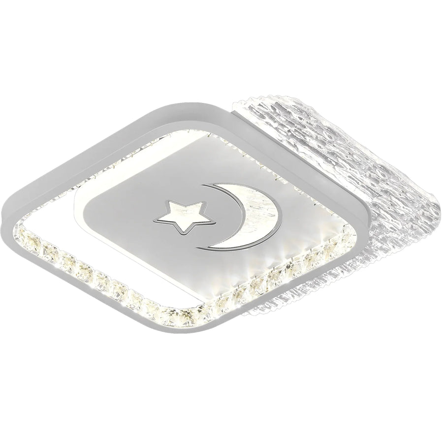 Lustra LED PERU 38W, 2 Patrate, lumina Rece/Calda/Neutra, Alb