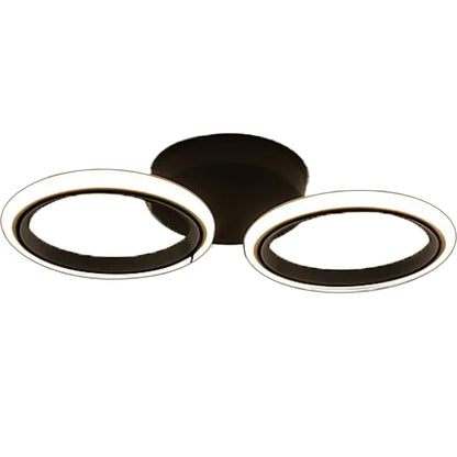Lustra LED MARA 28W, 2 Cercuri, lumina Rece/Calda/Neutra, Negru