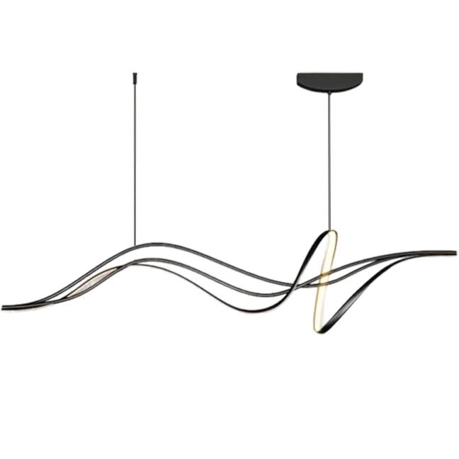 Lustra LED suspendata cu telecomanda LIBRE, 42W, lumina Rece/Calda/Neutra, Dimabila, Negru, Inaltime Reglabila