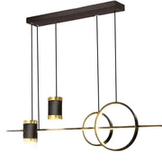 Lustra LED suspendata cu telecomanda PAULINA 60W, lumina Rece/Calda/Neutra, Dimabila, Negru, Inaltime Reglabila