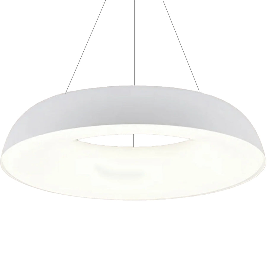 Lustra LED suspendata cu Telecomanda CHIARA, 73W, Lumina Rece/Calda/Neutra, Dimabila, Alb